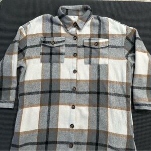 Women's Oversized Flannel Plaid Shacket